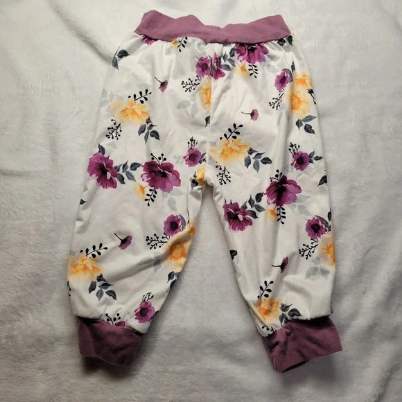 Sweater Pants Baby Girls 2T Toddler Hoodie Floral Purple Fall 2PC - Picture 8 of 12